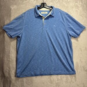 Tommy Bahama Polo Shirt Men's size XL short sleeve lightweight blue
